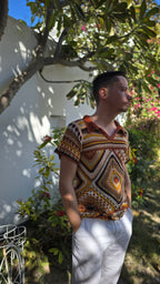 Granny Crochet Men Polo