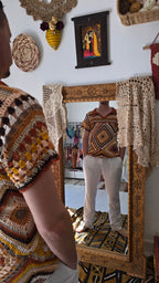 Granny Crochet Men Polo