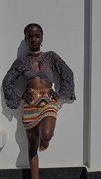 Mandala crochet top with sleeves