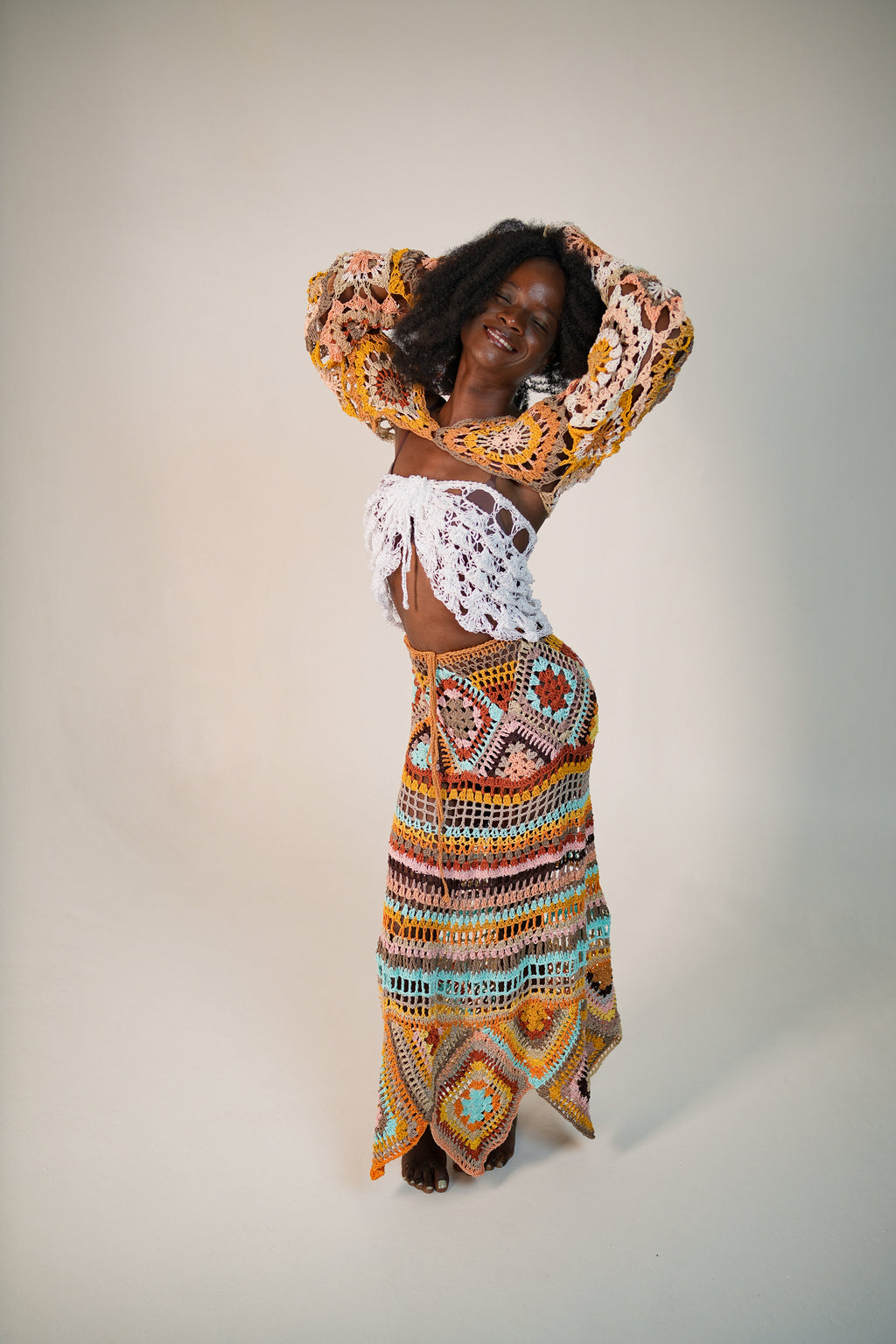 Crochet "Spicy Road" Maxi Skirt