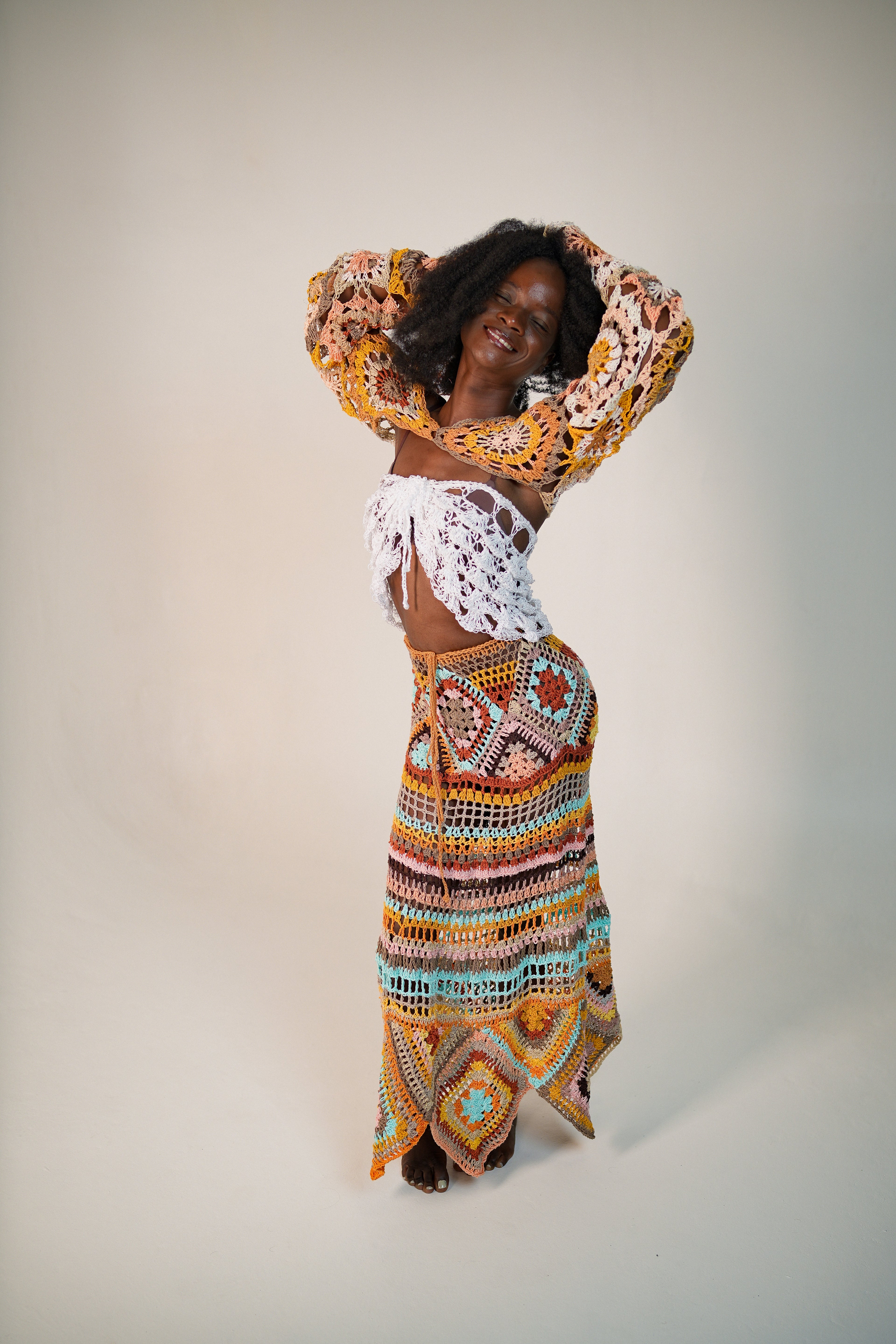 Crochet "Spicy Road" Maxi Skirt