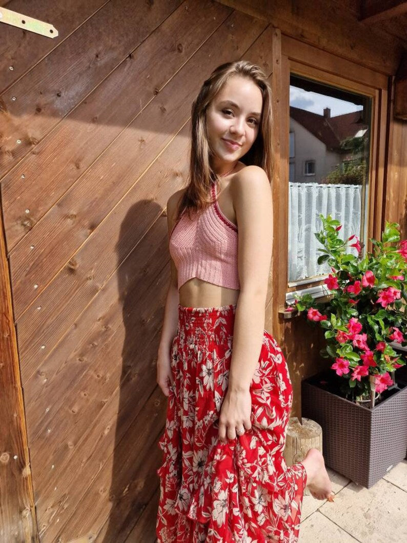 Valerie Crochet Top Pink