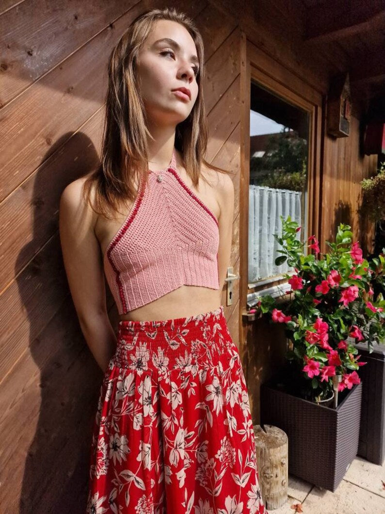 Valerie Crochet Top Pink