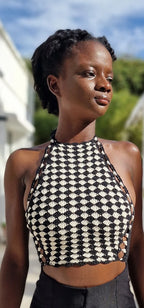 Black & White Crochet Top