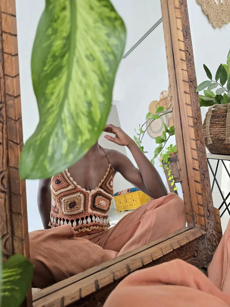 Bogolan-Inspired Crop Top