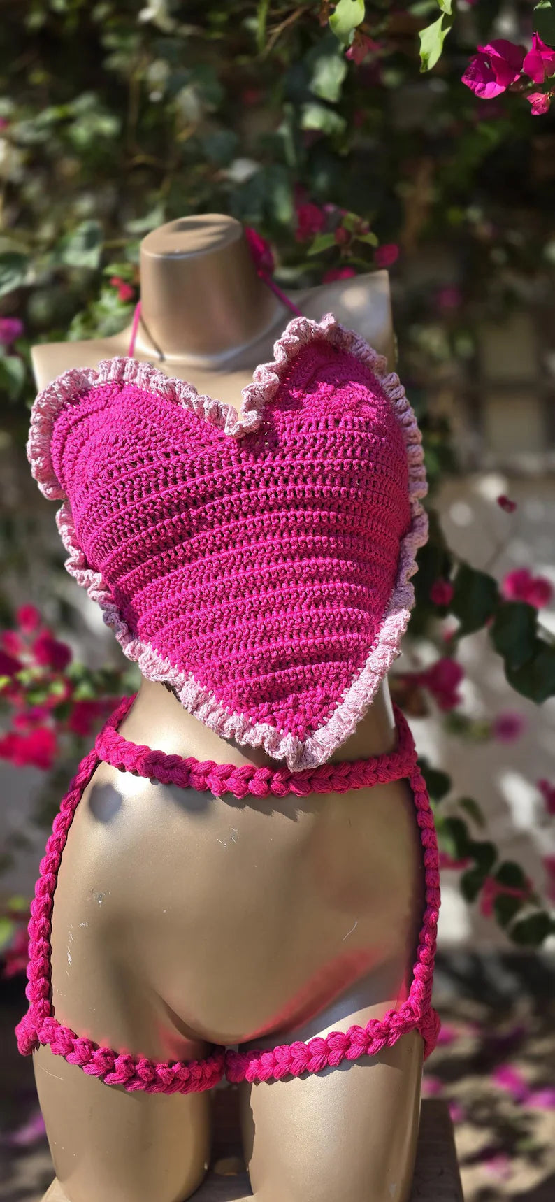 Heart Crochet Crop Top