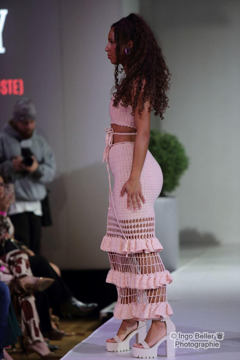 Alina Crochet Top and Skirt Set