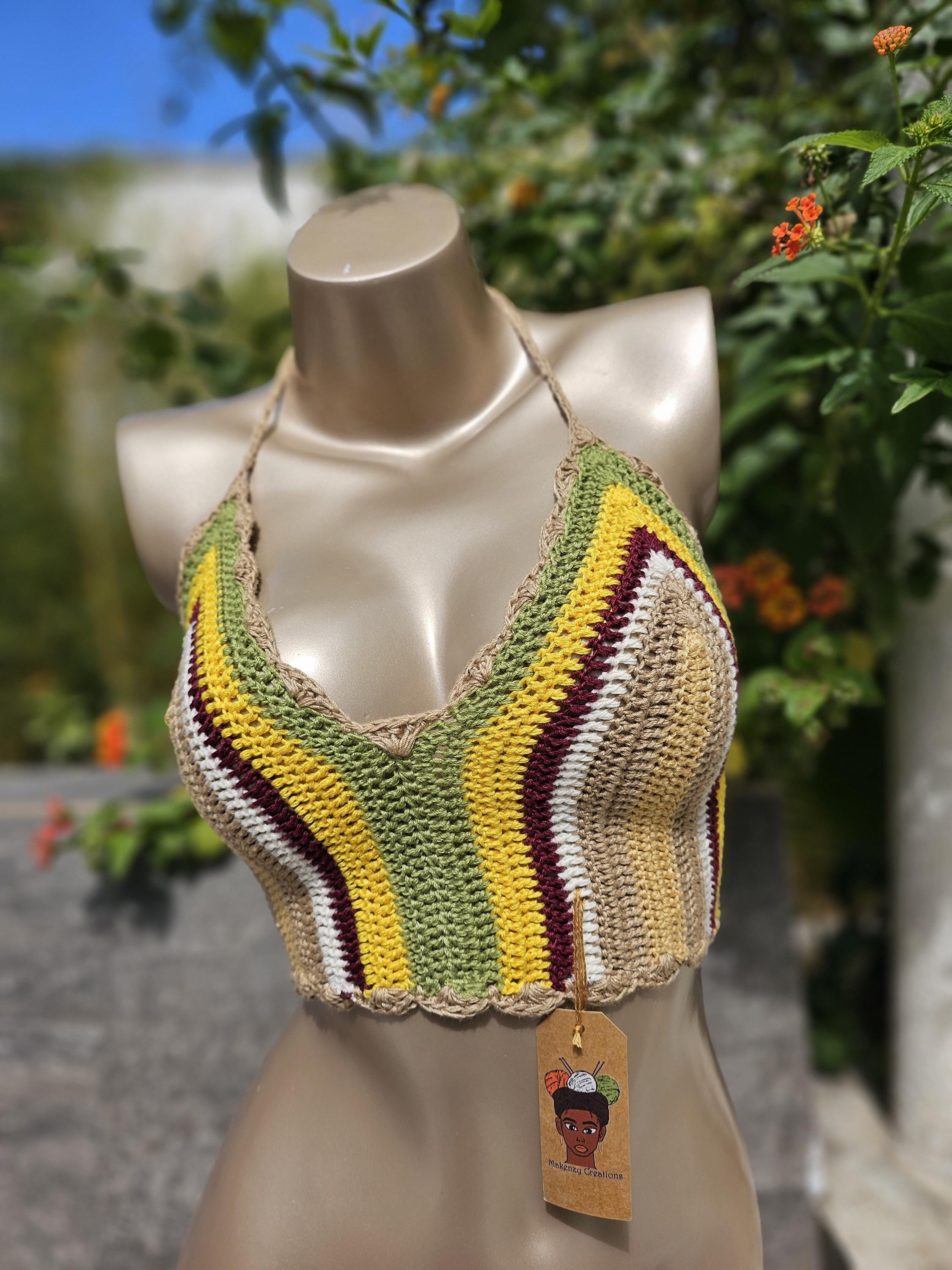 Stripped Crochet Crop Top