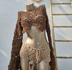 High-Waist Mandala Shorts