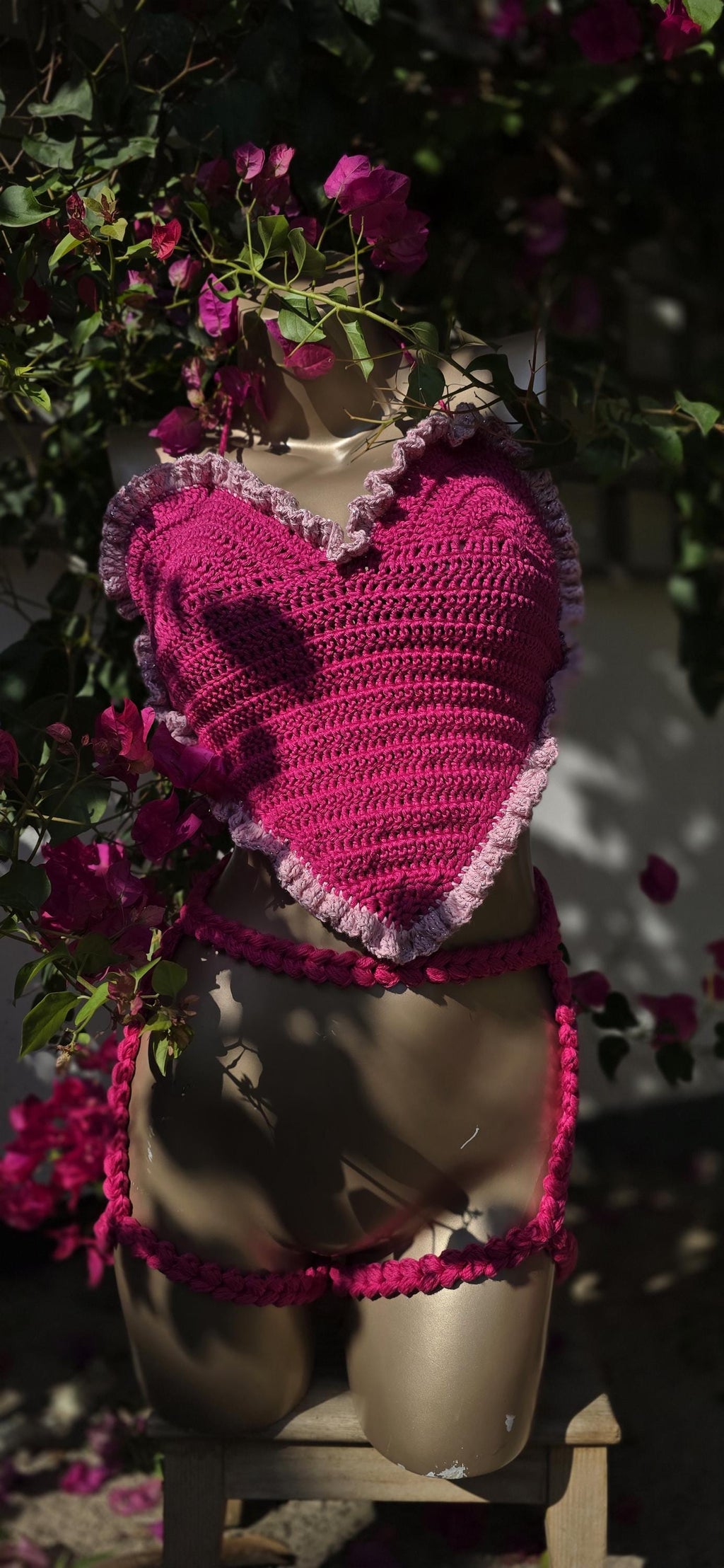 Heart Crochet Crop Top